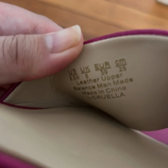 Franco Sarto Pink Leather Padded Open Toe Block Heels - Size 8.5 - Picture 7 of 8